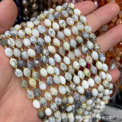 Zərgərlik ara hissələri: beads, spacer beads, DIY bracelet - yellow-opal-8x6mm-approximately-18-beads-per-strand-short-style