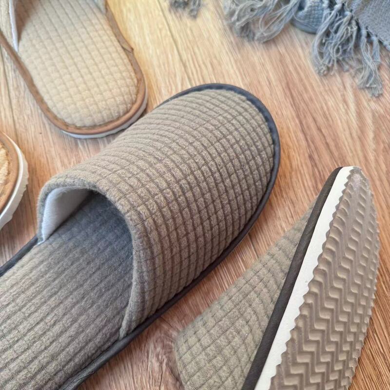 Star Hotel Disposable Slippers, Special for Hotels, B&Bs, Beauty Salons, Thickened, Non-Slip, Winter Household Use, Wholesale for Entertaining Guests