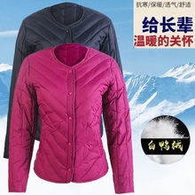 中老年羽绒服内胆女加厚大码秋冬款妈妈装保暖短款外套女羽绒棉服