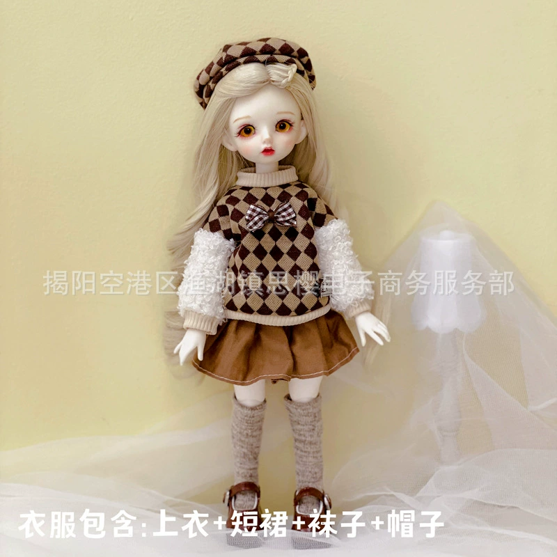 Doll clothes set, 30 cm 6-point BJD, Lolita-style outfit (multi-color YY options)