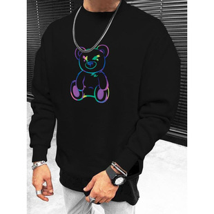 Y 15064 Bear print short sleeve С��ӡ���������羳���uͨ
