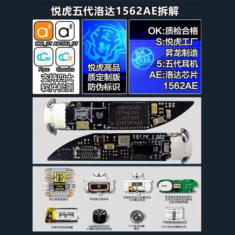 新しい Huaqiangbei 2/3/4/5/6 世代 7 世代 max Yuehu Loda 1562AE/71U/E/M/F Bluetooth ヘッドセット|undefined