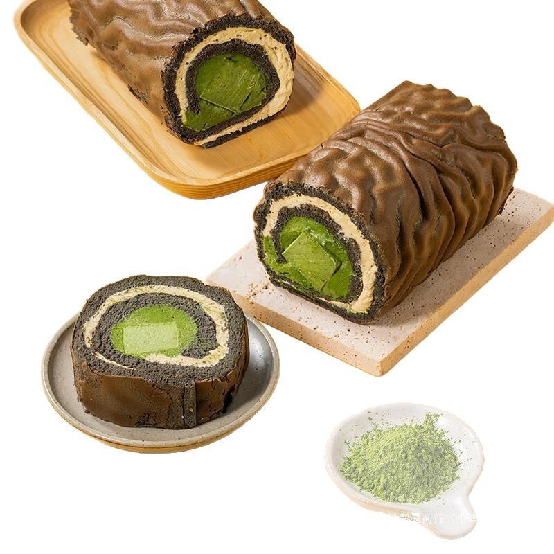 一只澜虎皮黑金抹茶奶冻卷茉莉动物奶油芝士圣诞节零食糕点心礼物|undefined