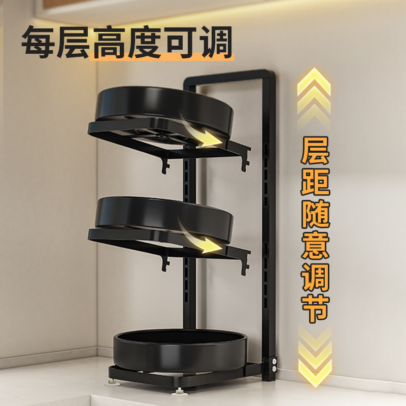 旋转调料置物架家用厨房台面调味品收纳架转角多用途储物架置物架|undefined