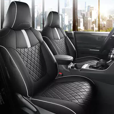 Toyota RAV4 special seat covers, full coverage for 20-25 models, car seat cushions, universal leather seat covers for all seasons (Modelə uyğun (Original) oturacaq örtükləri) - black-and-white-standard-version-note-the-model-and-year-of-the-vehicle-full-coverage-for-the-front-seats-full-coverage-for-the-rear-seats