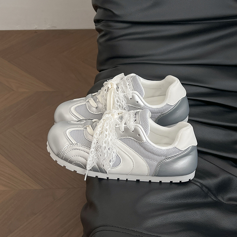 Ballet alemán zapatos de entrenamiento mujer 2025 nuevas zapatillas de deporte rosa malla transpirable verano delgado casual zapatos para correr de suela fina