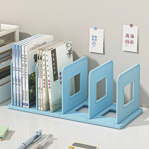 Book stand reading book clip desktop fixed textbook storage rack divider student file frame multi-grid storage bookshelf