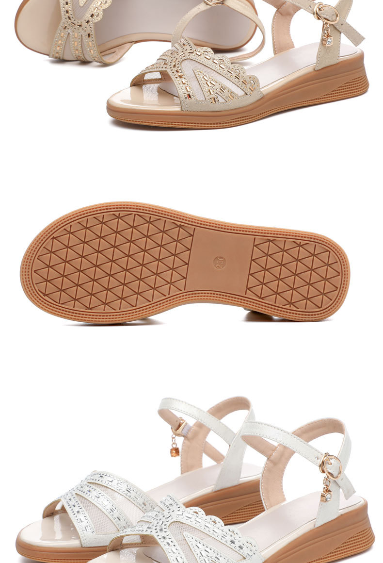 Sandal nữ đế bệt quai chữ V mềm mại chống trượt mùa hè — Màu đen chi tiết 19