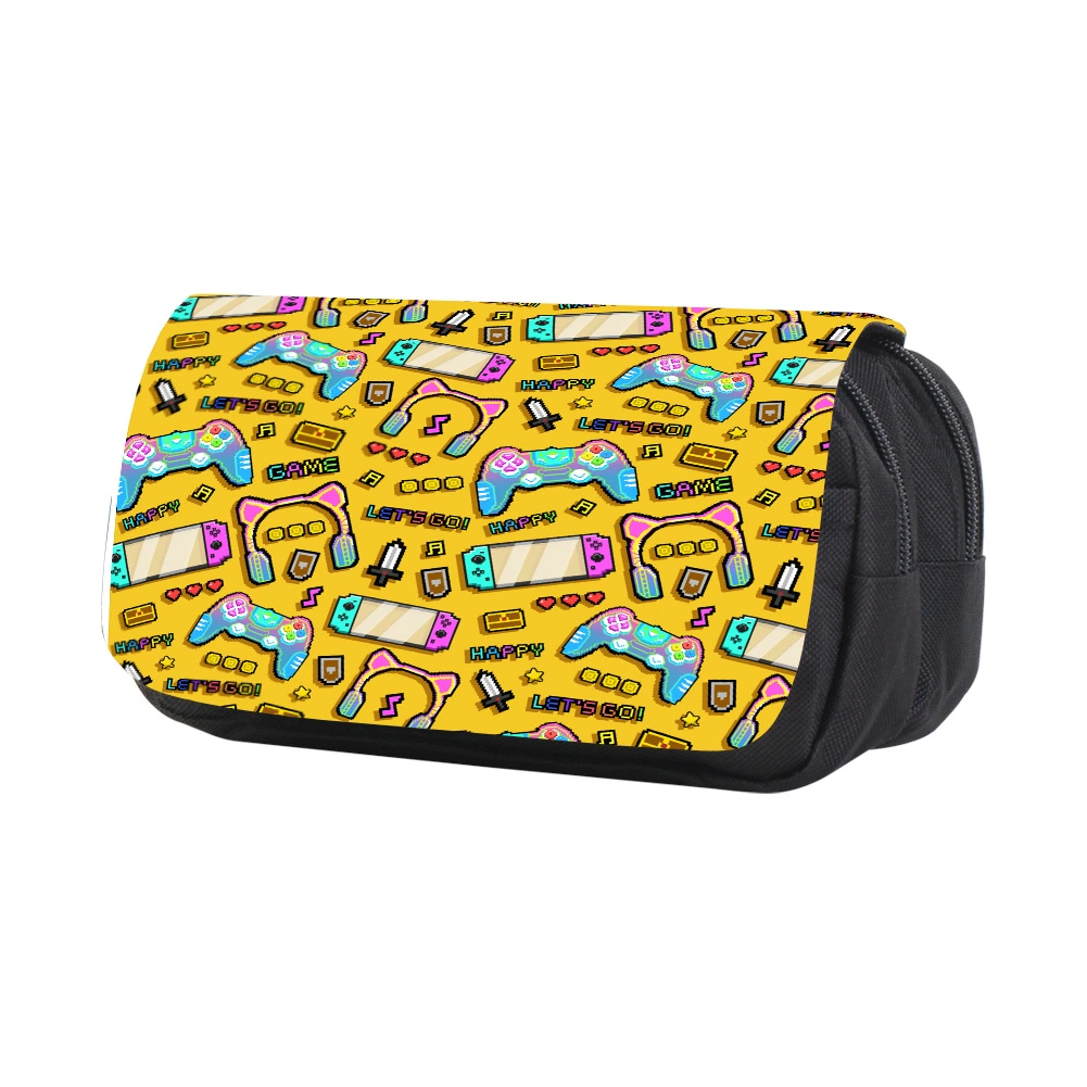 (Cross-border trading), capacious game console, red double-layer pencil case, cosmetic bag