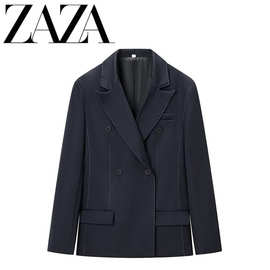 ZAZA 自制欧美风 批发女装 时尚百搭气质 潮流款绗线长袖西装外套