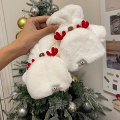 ヘラジカのクリスマスの手袋の女性の冬の毛の保温は学生を覆います。