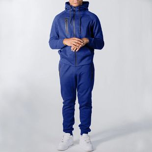 TEMU size foreign trade European and American sports fitness suit men's spring and autumn health cloth youth mountaineering outdoor leisure sports