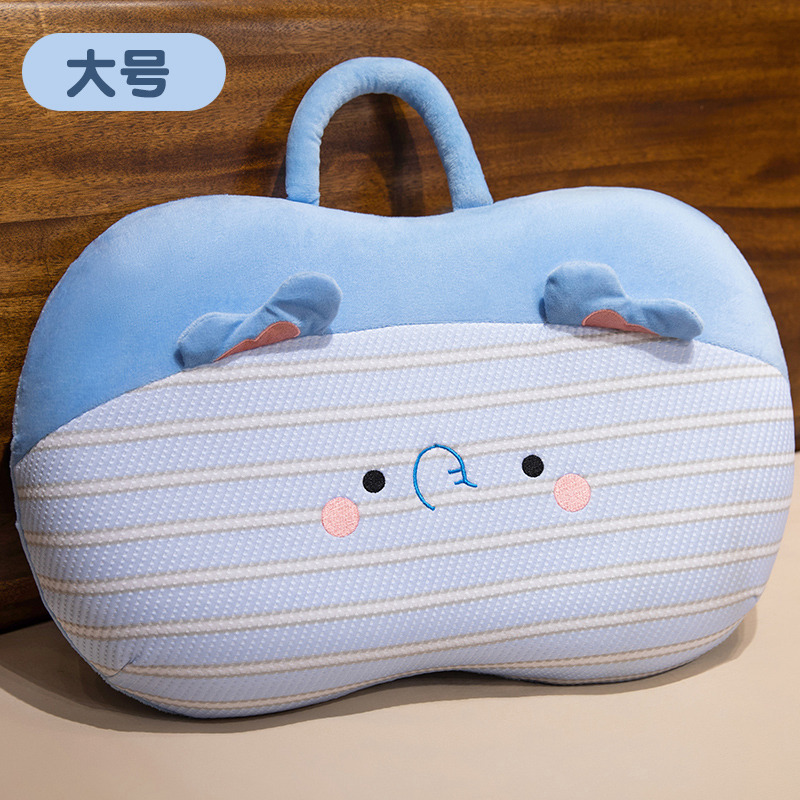 Almohada de Memoria para Siesta de Oficina en Seda de Hielo Desmontable y Lavable