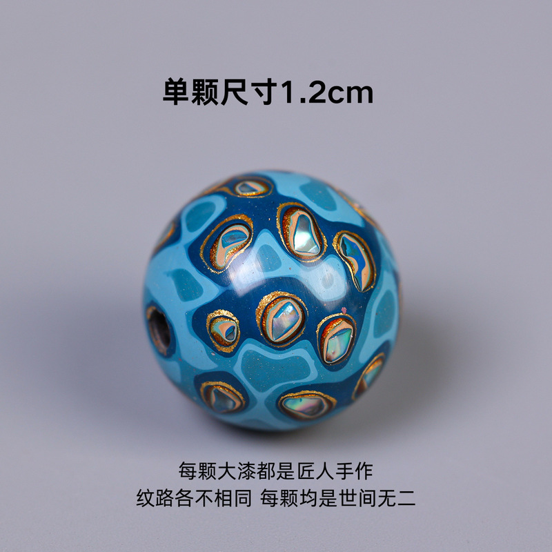 大きな漆ビーズ 12 ミリメートル螺鈿ルースビーズメーカー卸売ブレスレットシングルビーズ仏ビーズ DIY マルチ宝ブレスレットアクセサリー|undefined