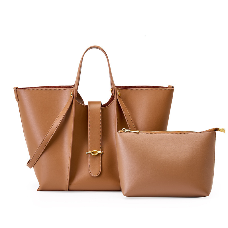 2023 New Hot Selling Cowhide Large Capacity Tote Bag Premium Women's Bag Small Design Cowhide Commuter Bag_voghion.com