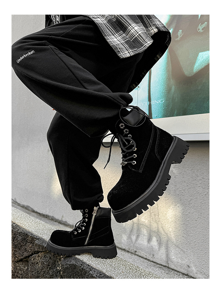 Men's Martin Boots High-top Height-increasing Casual Workwear_voghion.com