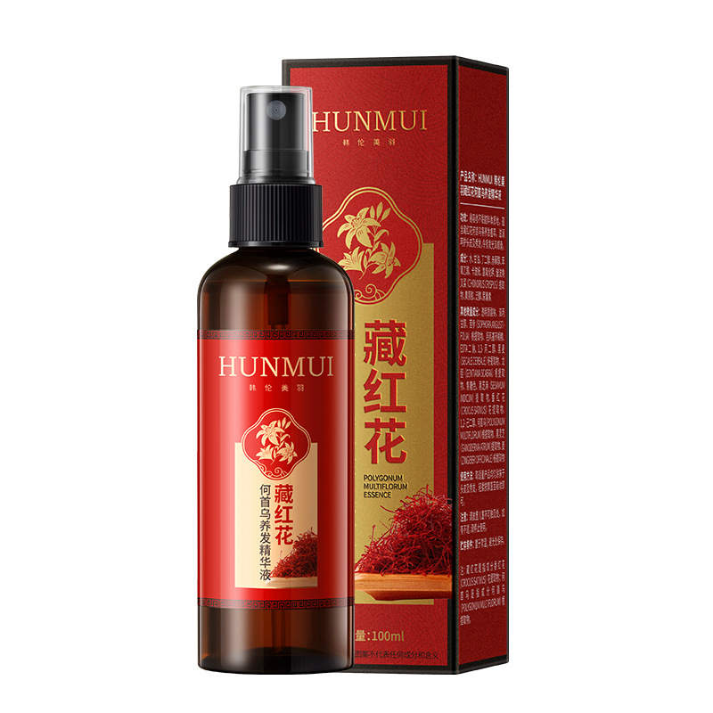 韓倫美羽チベット紅花養髪精華液何首烏植物抽出潤い修復成長育毛エキススプレー|undefined