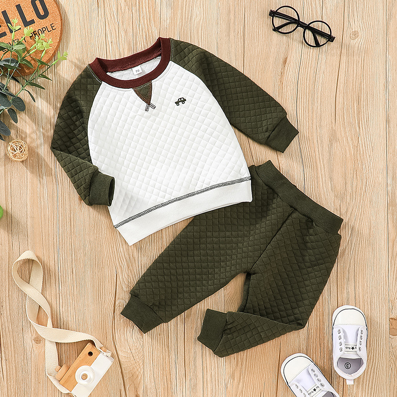 Casual Plaid Cotton Polyester Baby Clothing Sets display picture 2