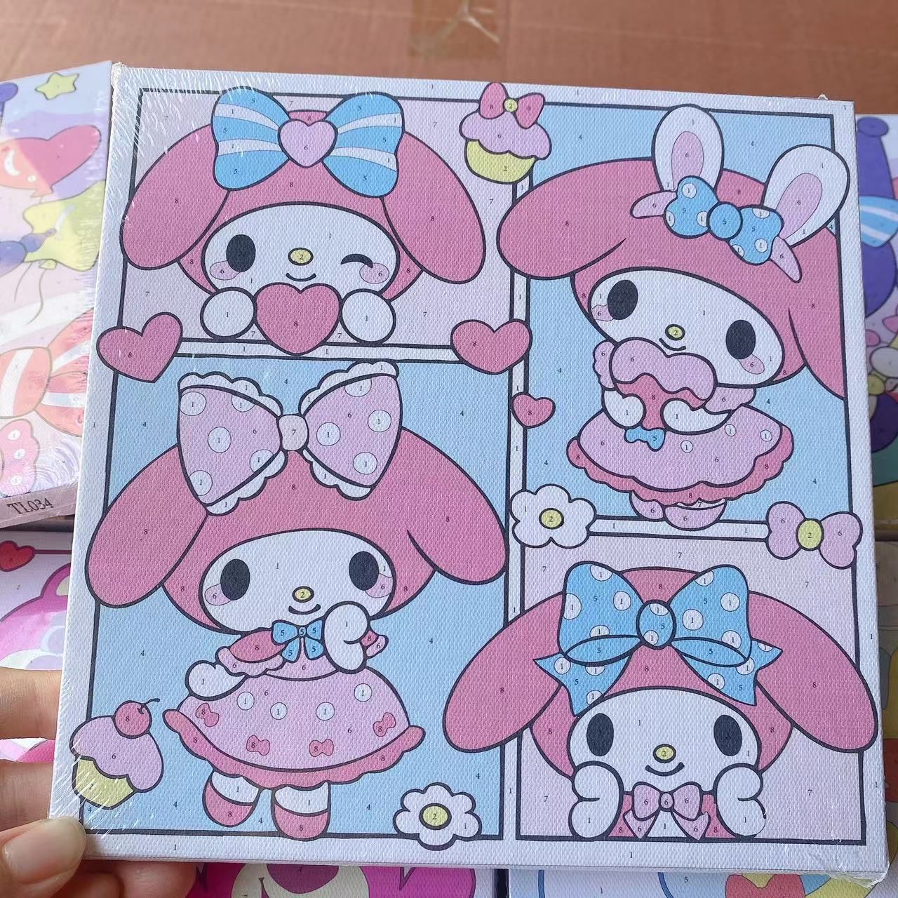 Pintura al óleo digital DIY pinturas de niños pinturas pintadas pintadas a mano DIY pintadas con marcos de madera pintados 20 * 20 lotes