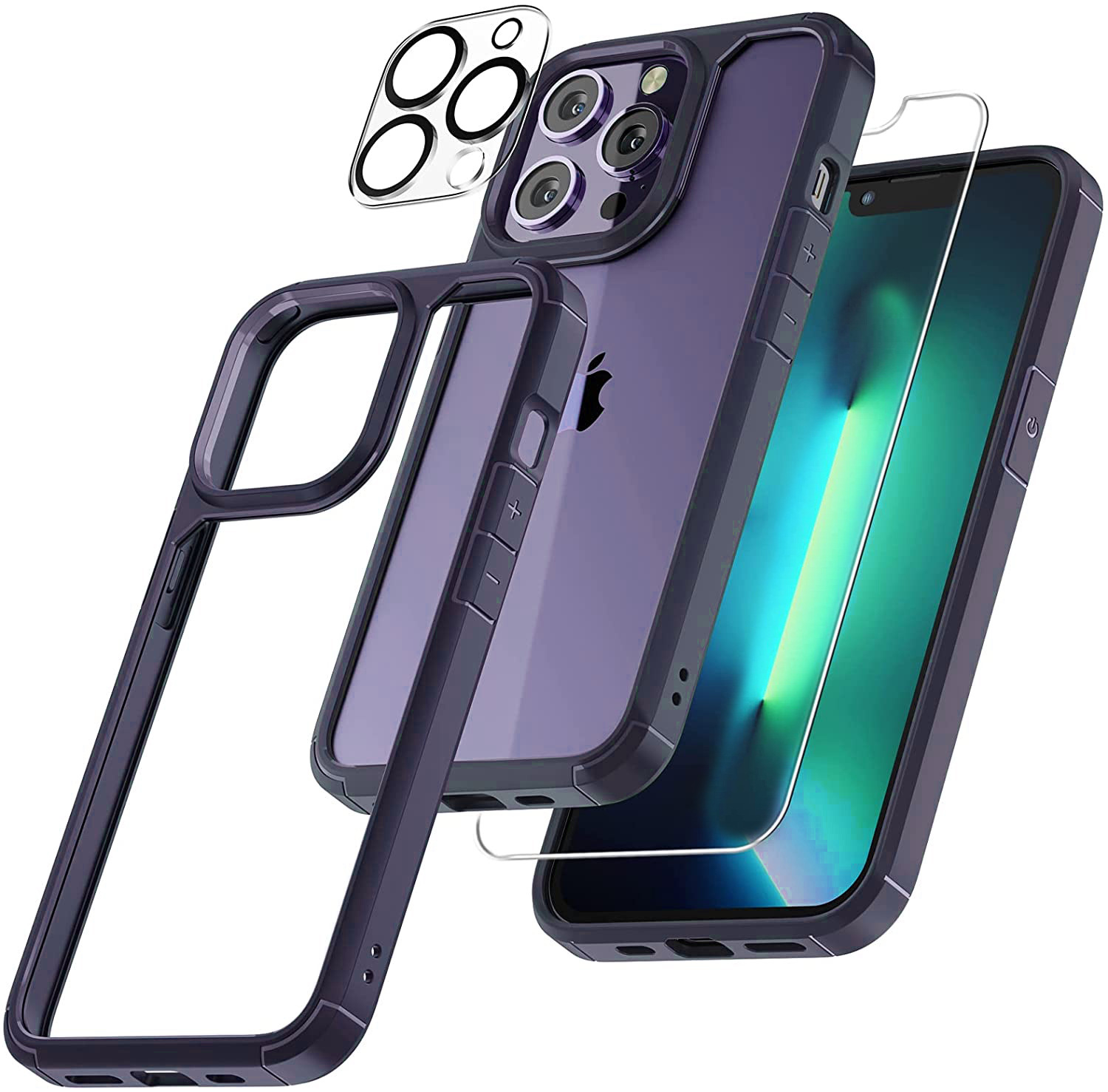 Juego de carcasa para teléfono móvil iPhone16 Apple 16 película templada película para lentes Amazon Tauri para 16promax