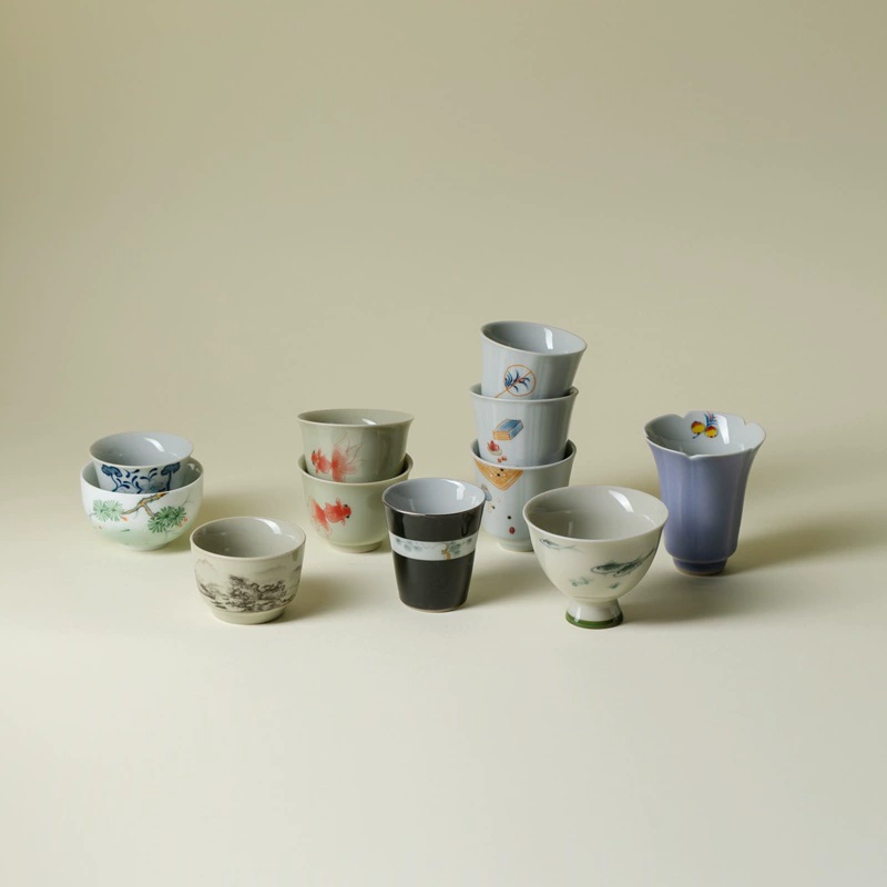 束刻 High quality tea cup, tea set with accessories for home use