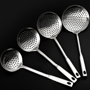 Thickened stainless steel colander kitchen household cooking filter oil residue draining colander hotel hot pot noodle spoon spoon spoon
