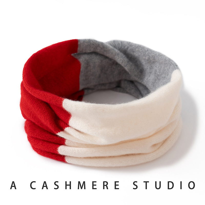 秋冬季新款山羊绒针织脖套三色时尚通勤百搭软糯舒适保暖护脖通用