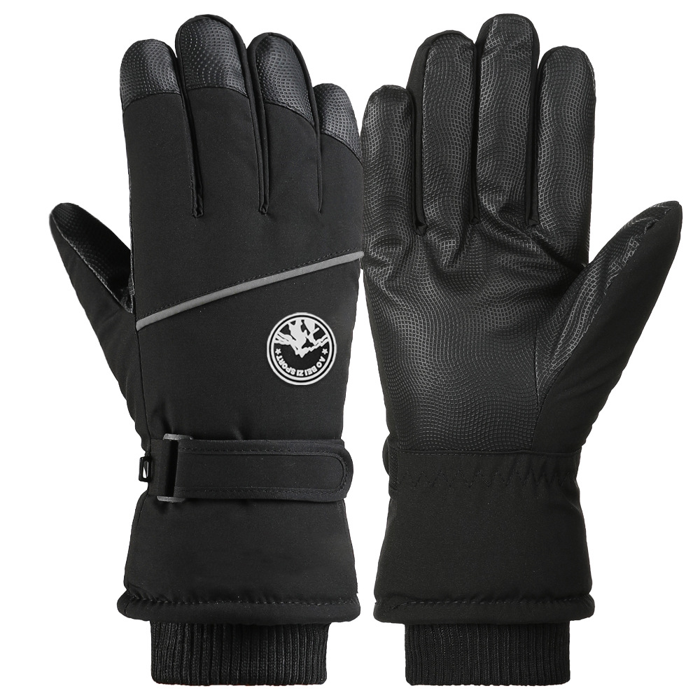 Guantes de esquí para hombres y mujeres en invierno, resistentes al viento y al frío, guantes cálidos con forro polar y engrosados, guantes antideslizantes con pantalla táctil para ciclismo al aire libre image 56