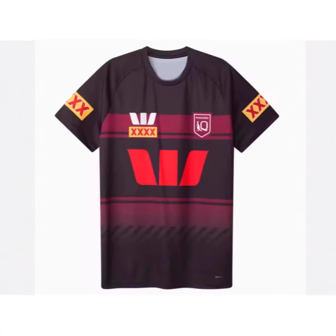 New 2025 Queensland Maroons Rugby T-Shirt Australia Queensland Sports Casual Short Sleeve New 2025 Queensland Maroons Rugby T-Shirt Australia Queensland Sports Casual Short Sleeve