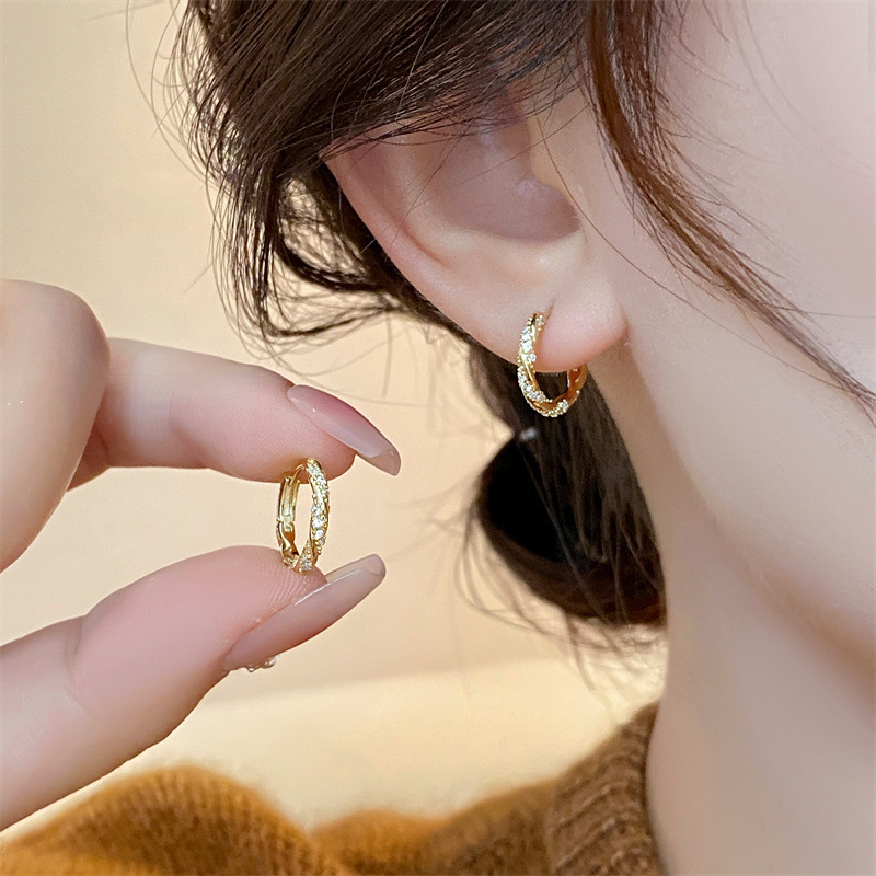 European and American Simple Frosted Plain Hoop Earrings Accessible Luxury Niche Design Earrings for Women 2025 New Elegant Earrings European and American Simple Frosted Plain Hoop Earrings Accessible Luxury Niche Design Earrings for Women 2025 New Elegant Earrings