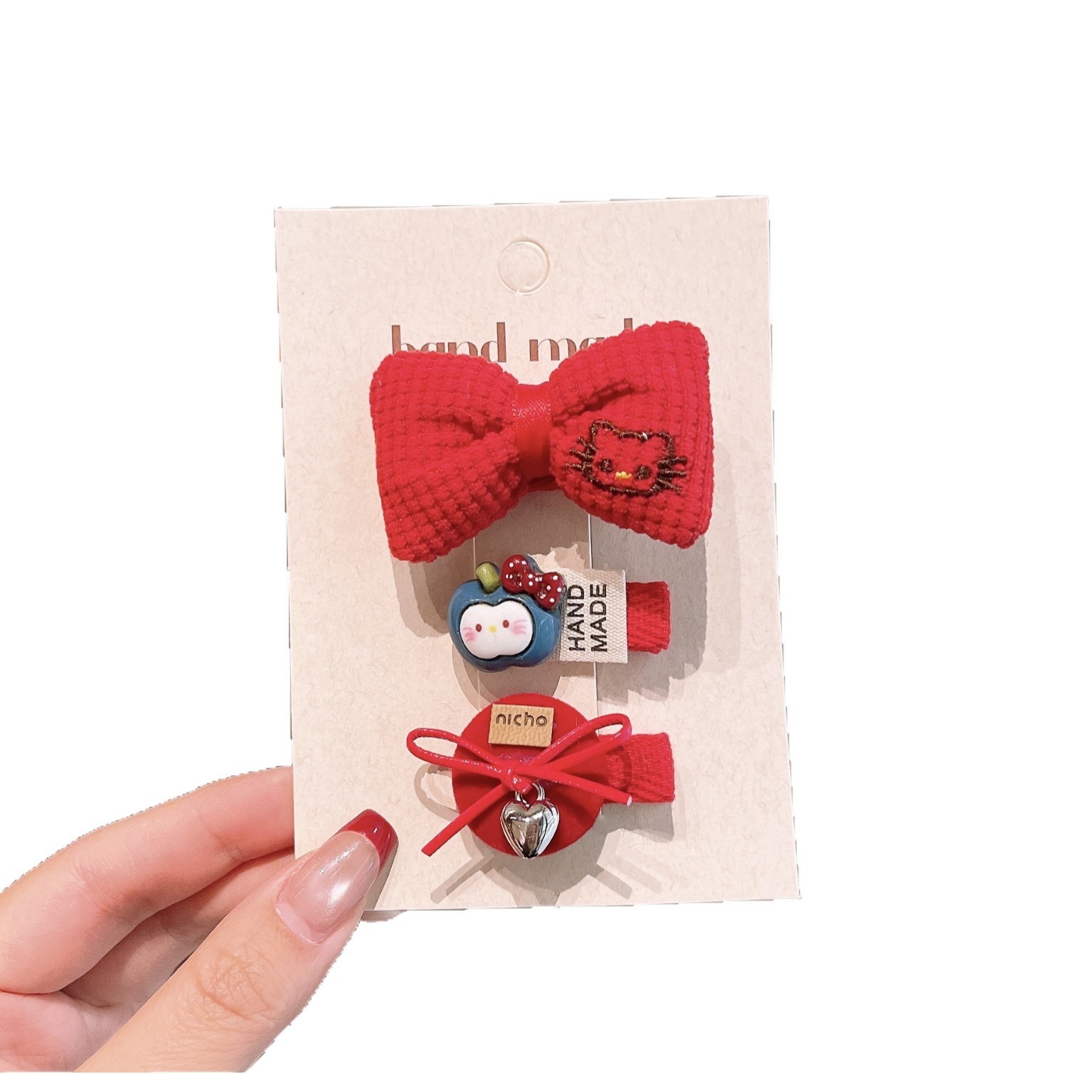 Amazon tela transfronteriza niños arco clip de cabello de mano pura macaron clip de cabello de boca de pato clip de cabello de niñas