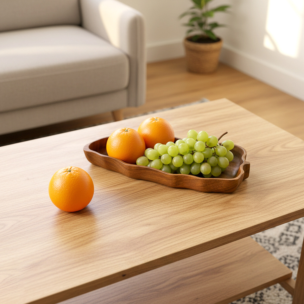 胡桃木实木整木干果盒坚果盘创意胡桃木叶子形糖果盒桌面高级果盒