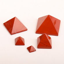 天然红碧玉金字塔摆件水晶原石打磨客厅办公居家装饰桌面饰品摆设