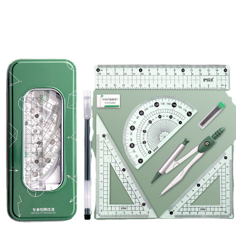 Compasas juego de regla mayorista triángulo de papelería 7 juegos de 8 juegos de examen regla de dibujo de regla