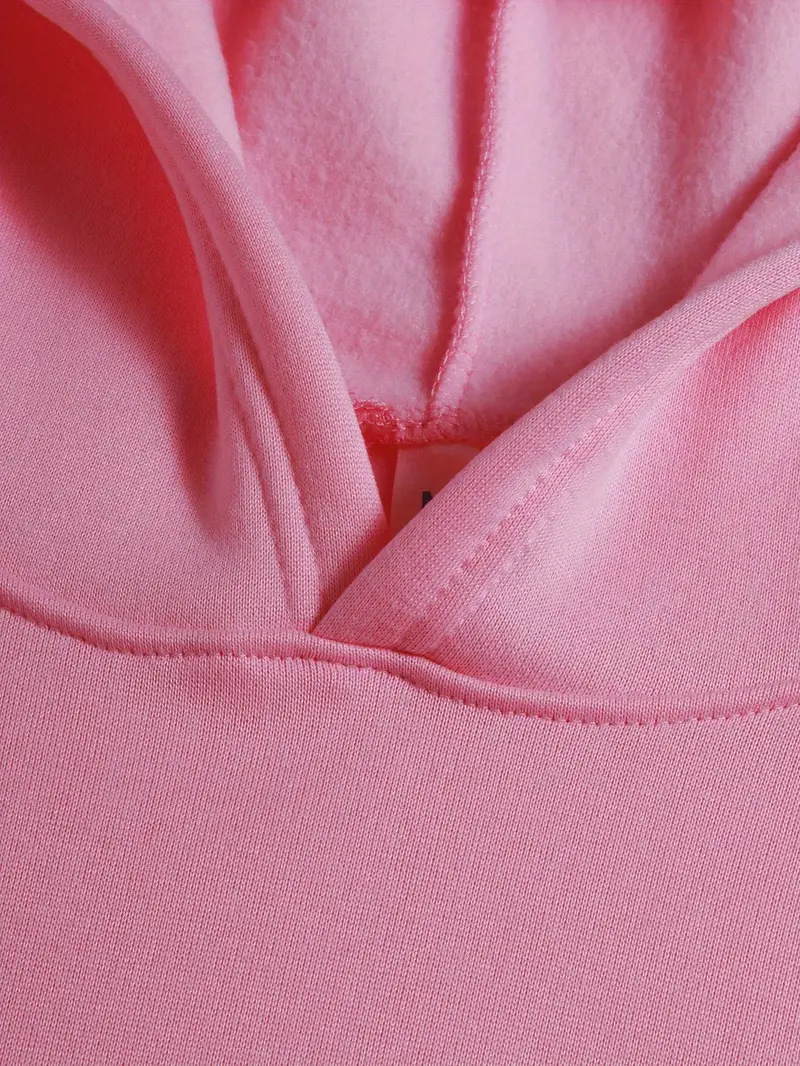 Sweat-shirt à capuche pour femme, imprimé lettres, style décontracté et tendance._voghion.com