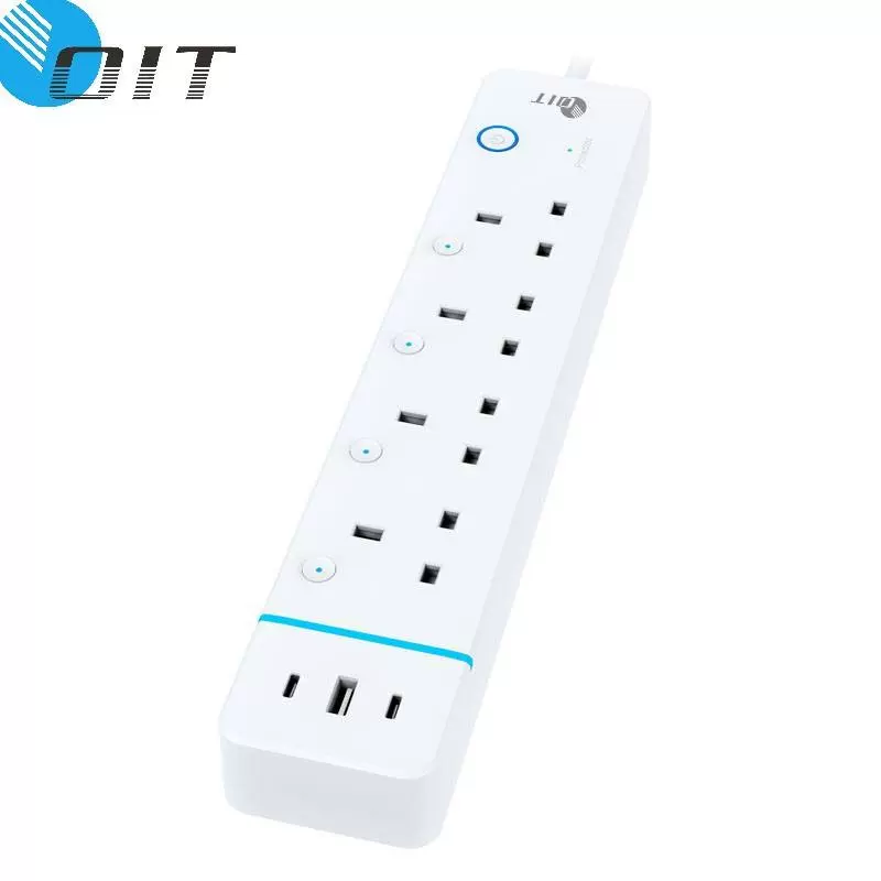 UA1英规智能排插手机APP远程控制带快充 总控+分控无网络可控制