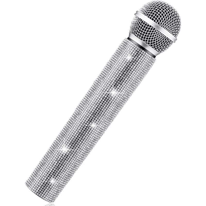 Diamond-encrusted rhinestone microphone diamond sleeve training and performance children's microphone microphone props (excluding microphone) Diamond-encrusted rhinestone microphone diamond sleeve training and performance children's microphone microphone props (excluding microphone)