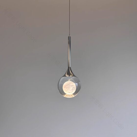 Bedside Chandelier High-class Nordic Bedroom Bedside Lamp Small Moon Lamp Atmosphere French Italian Room Chandelier