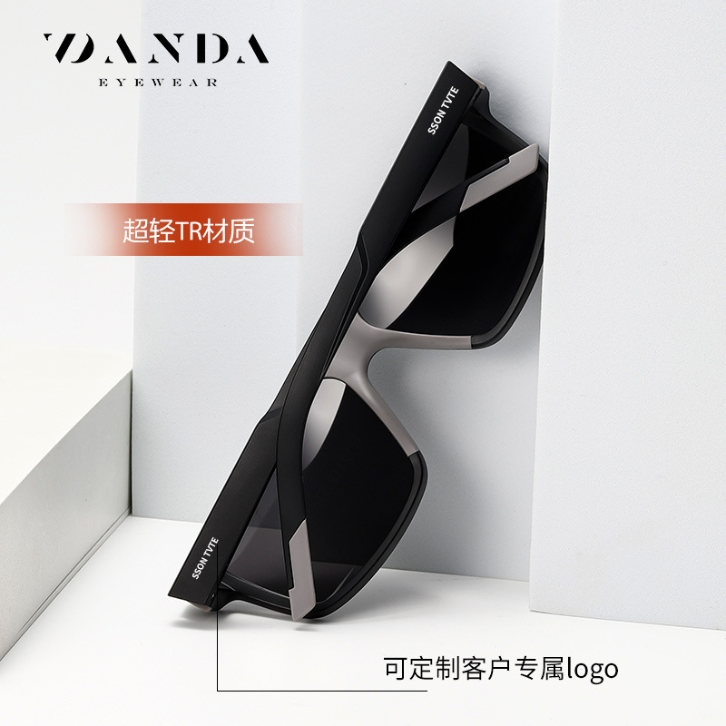 Spot al por mayor polarizador S12112 moda bicolor inyección montura cuadrada gafas de sol para conducir al aire libre gafas de sol