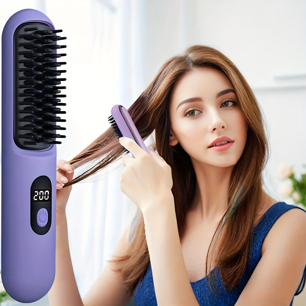thumbnail image 1 of Portable Cords Hair Straightener Comb with led Display–, 1 of 4