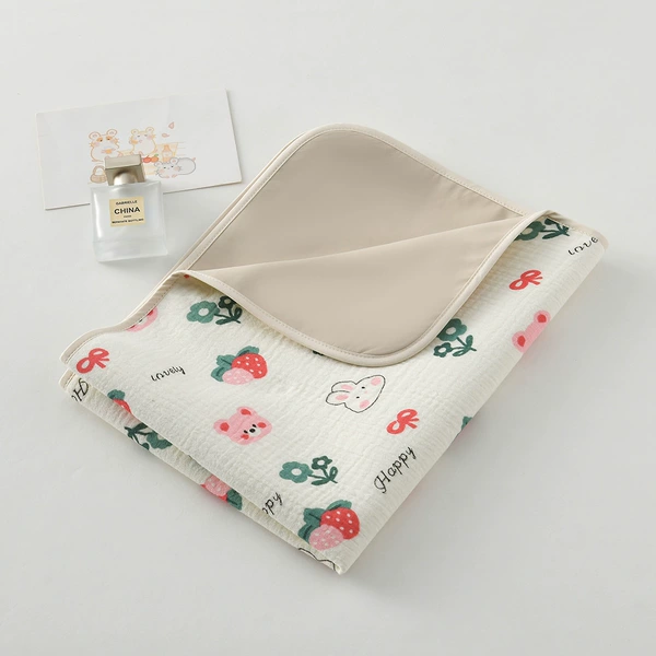 [PU bubble double -sided urine pad] Strawberry Rabbit Bear