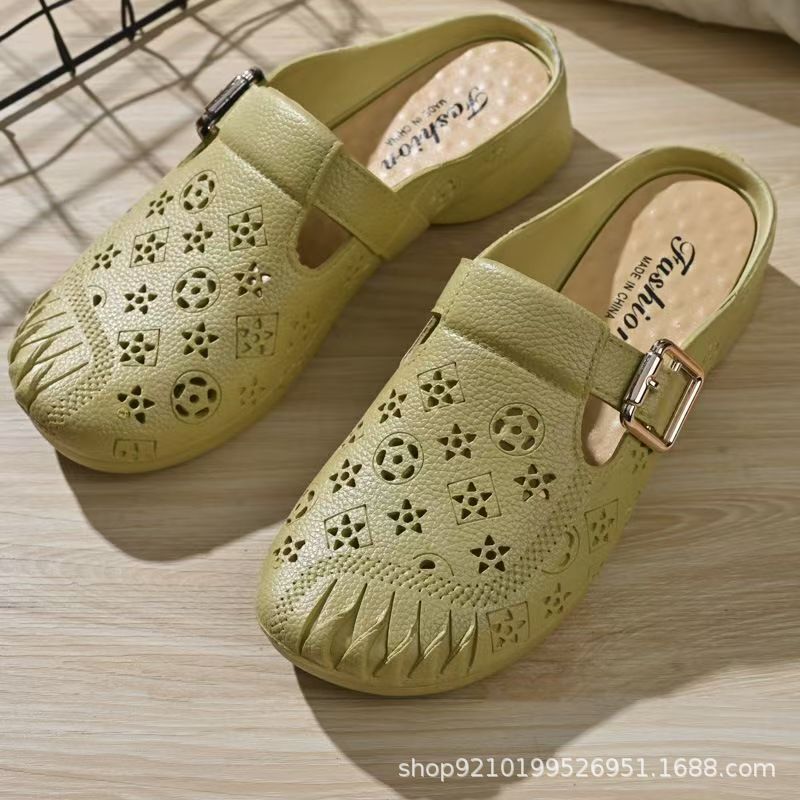 Elegant Closed-Toe Mules for Women, Summer 2026 New Model, New Chinese Style Fashion, Height-Increasing Niche Hollow-Out Sandals Elegant Closed-Toe Mules for Women, Summer 2026 New Model, New Chinese Style Fashion, Height-Increasing Niche Hollow-Out Sandals