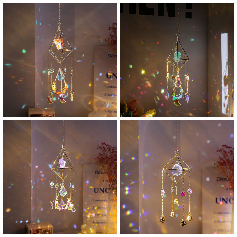 Apanhador de sol em cristal pingente arco-íris para quarto_voghion.com