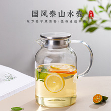 日式冷水壶家庭客厅水壶大容量 高硼硅水壶茶具耐热防爆玻璃