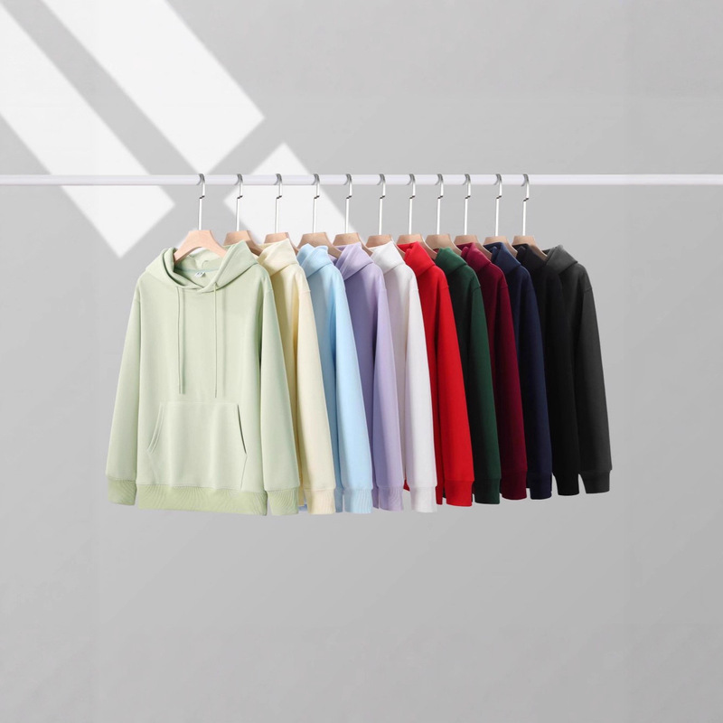 Plaid Cotton Loose Hooded Sweatshirt (320g Team Uniform Work Clothes Private Custom Clothing Top