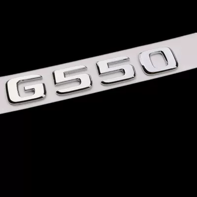 lettering, tail emblem, V8 side emblem, Car logo - standard-g550