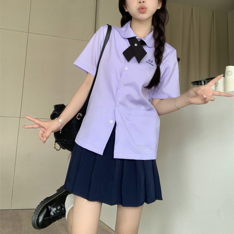 タイの学校制服 JK制服 タイ風シャツ 中学生クラス制服 サマースーツ カレッジスタイル JKシャツ 同型服|undefined