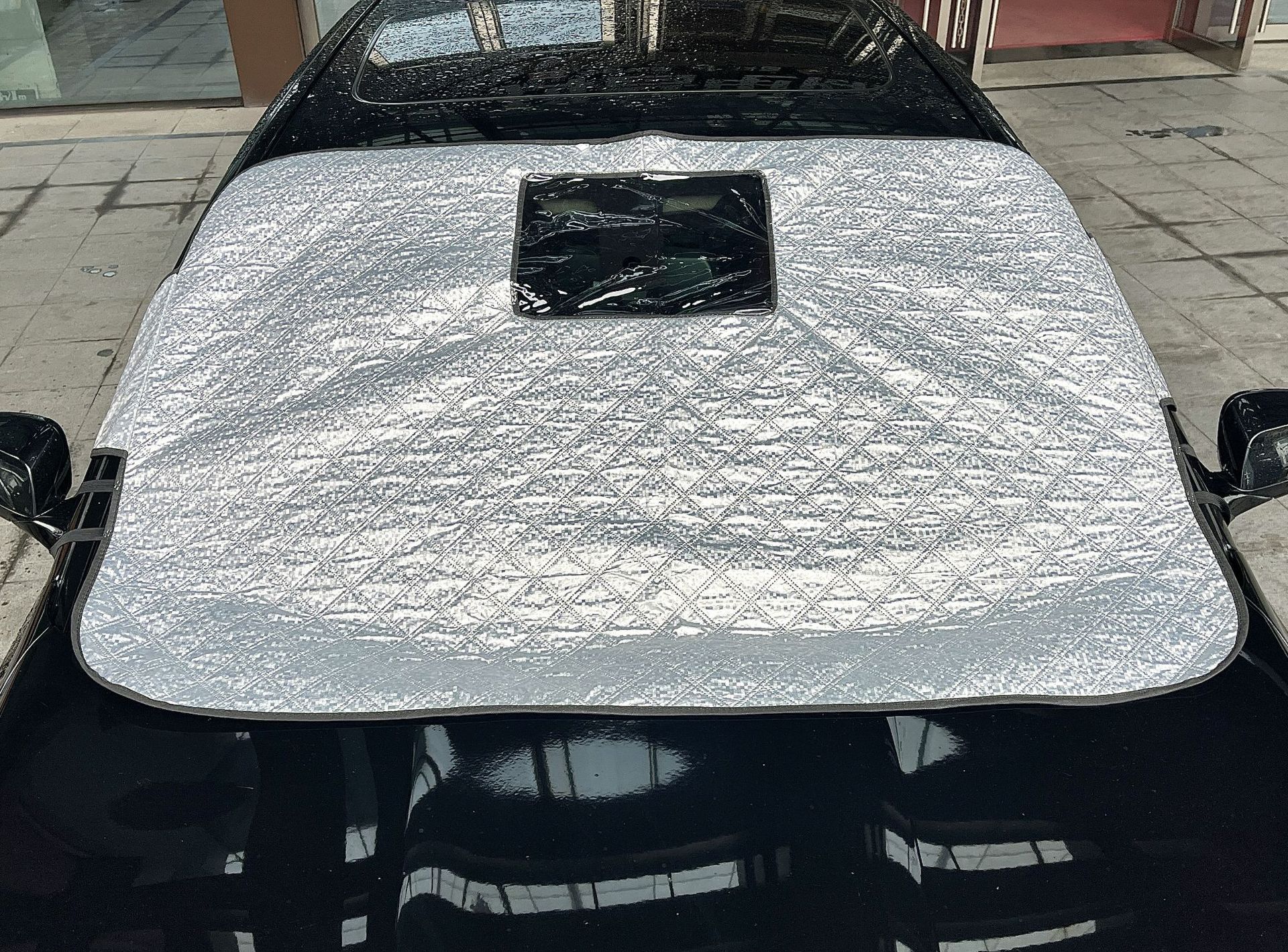 Cross-border car sunshade sunscreen heat insulation half cover snow window snow cover car clothing car snow cover