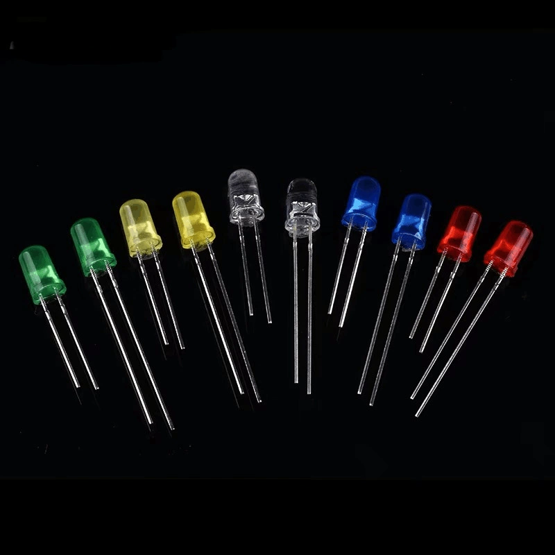 5MM/F5 длинные и короткие светодиодные лампы-бусины с подсветкой для красных волос, красные/зеленые/синие/желтые волосы, желтые/оранжевые светодиоды