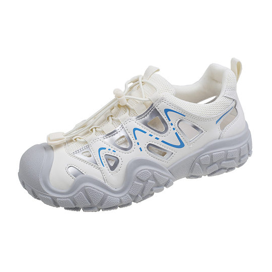 Women's Summer Outdoor Hiking Breathable Sports Ugly-Cute Outdoor Beach Hole Sandals with a Hollow-Out Design That Feels Like Stepping on a Dead Man